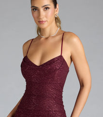 Azzura Cowl Neck Mermaid Glitter Formal Dress