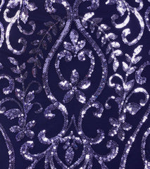 Andrea Cutout Slit Mermaid Sequin Formal Dress