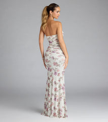Maribelle Corset Floral Mermaid Formal Dress