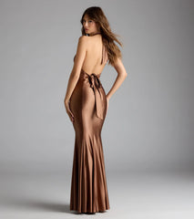 Jen V-Neck Halter Mermaid Formal Dress
