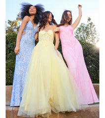 Gwen Strapless Corset A-Line Glitter Ball Gown