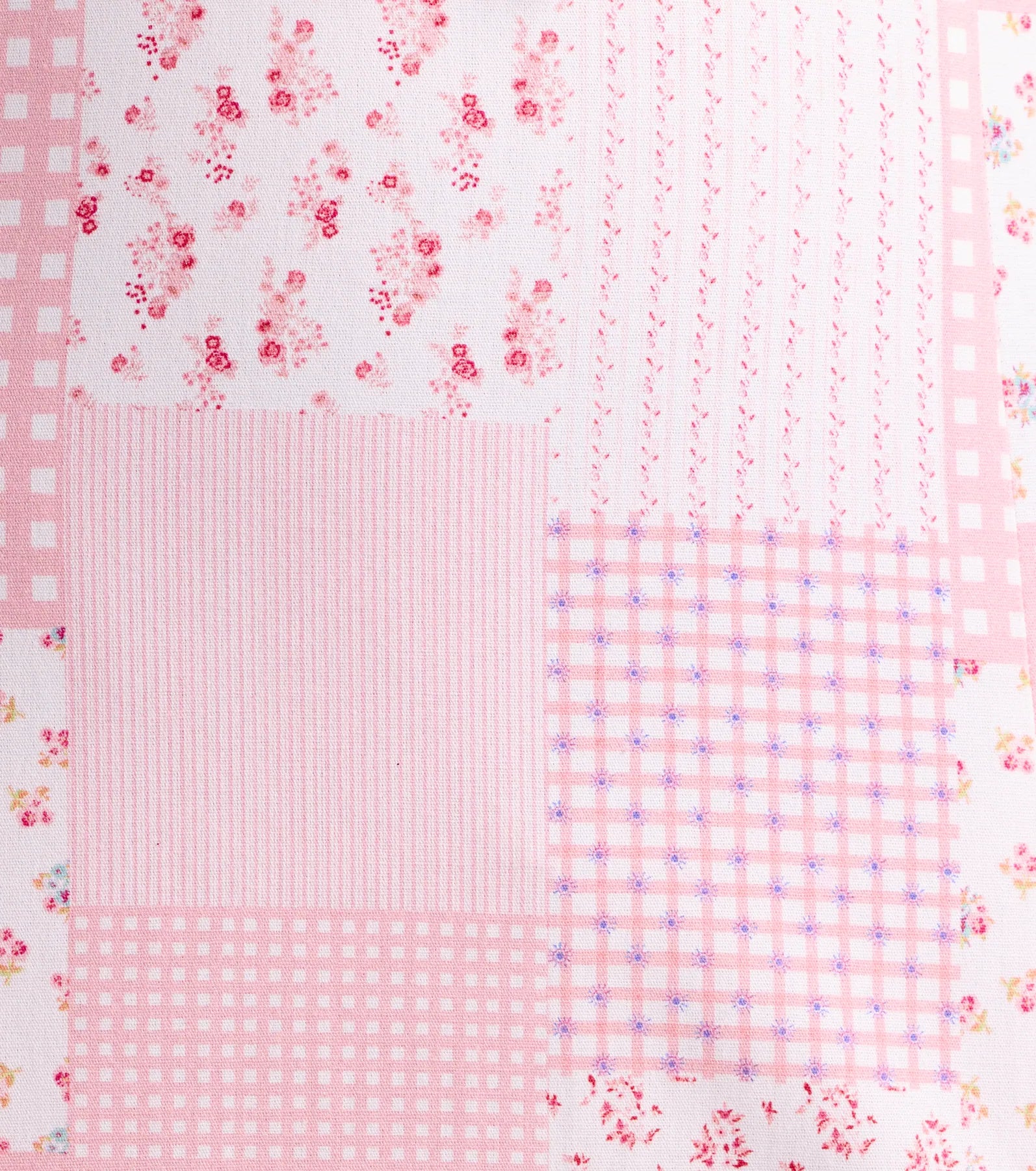 So Sweet Floral And Plaid Patchwork Mini Dress