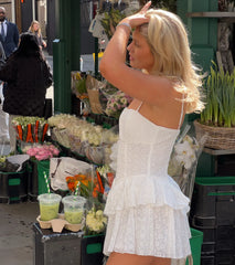 Pretty Days Ahead Ruffle Eyelet Skater Dress