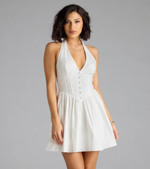 Sweet Silhouette Drop Waist Skater Dress