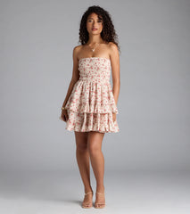 Flirty Fave Floral Ruffled Skater Dress