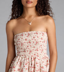 Flirty Fave Floral Ruffled Skater Dress