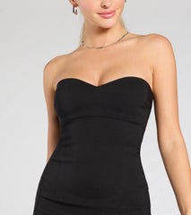 Daring And Divine Strapless Bodycon Mini Dress