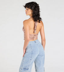 Flirt With Destiny Halter Corset Crop Top