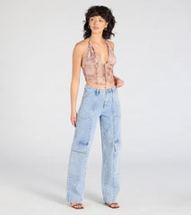 Flirt With Destiny Halter Corset Crop Top