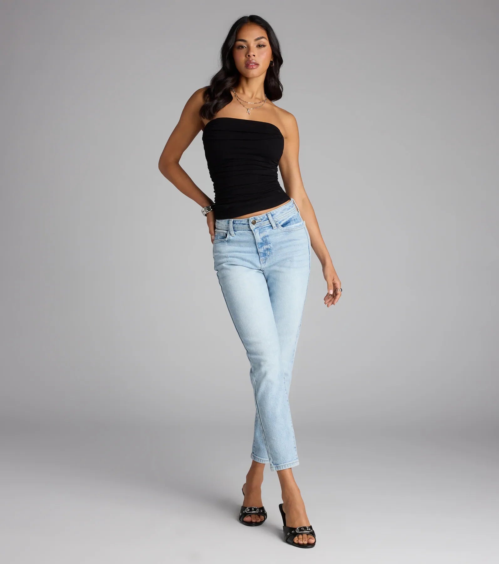 Cutest Vibe Ruched Knit Tube Top