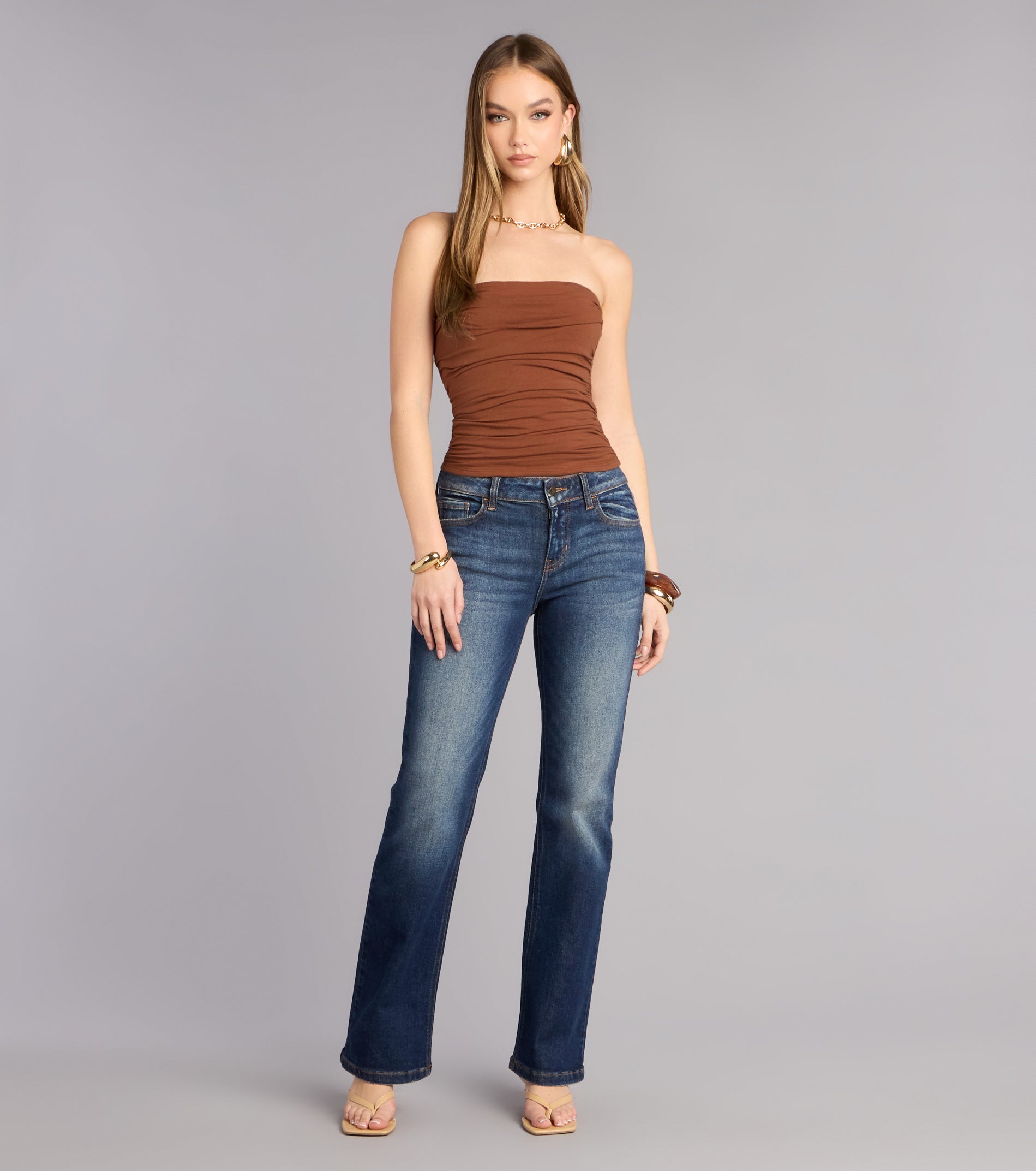 Cutest Vibe Ruched Knit Tube Top