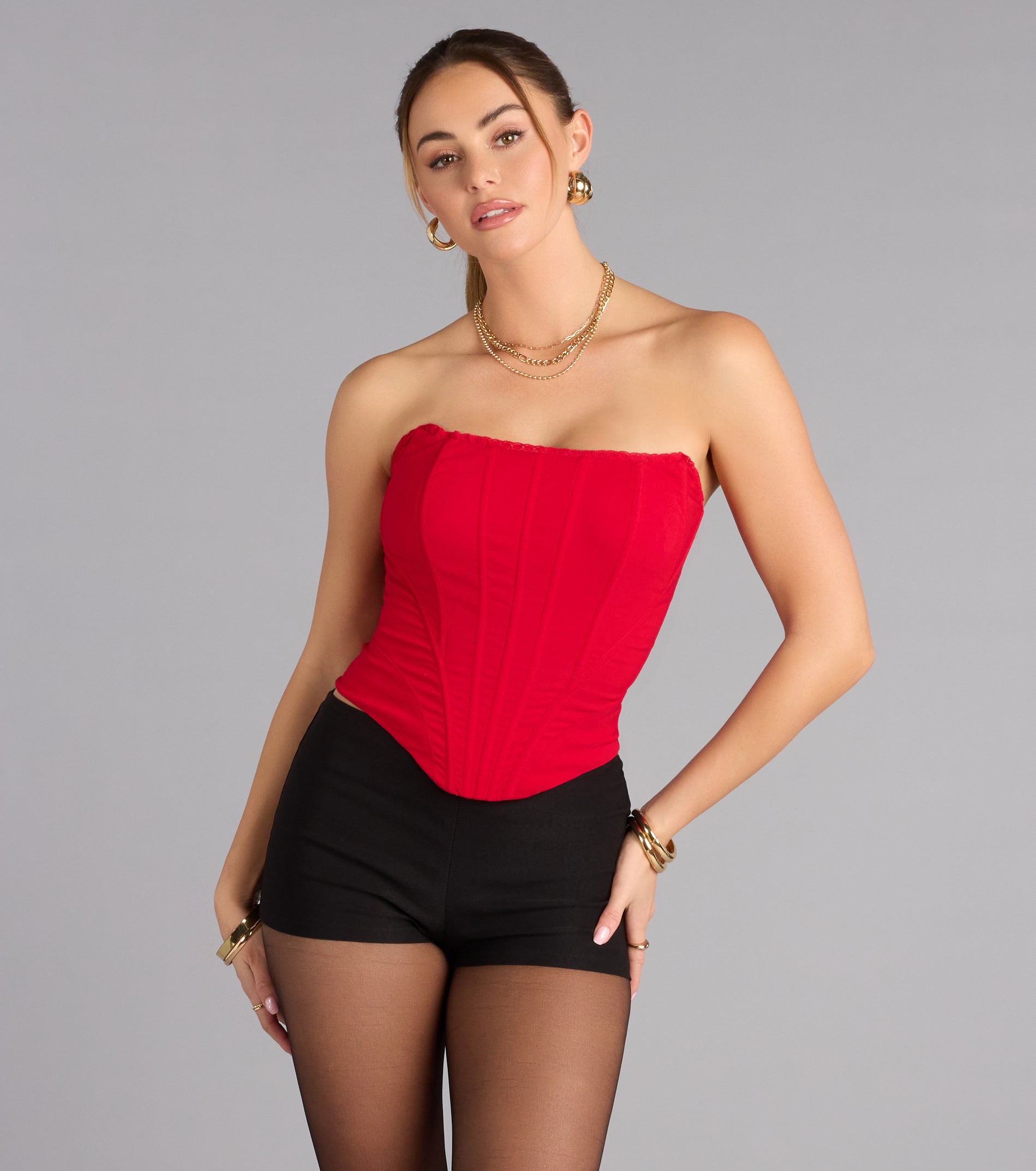 Forever Flattering Strapless Corset Top