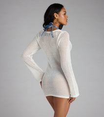 Back To Shore Crochet Cover Up Dress