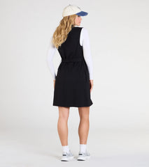 City Sleek Tie-Waist Longline Ponte Vest