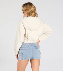 Casual Cool Vibes Hoodie Bomber Jacket