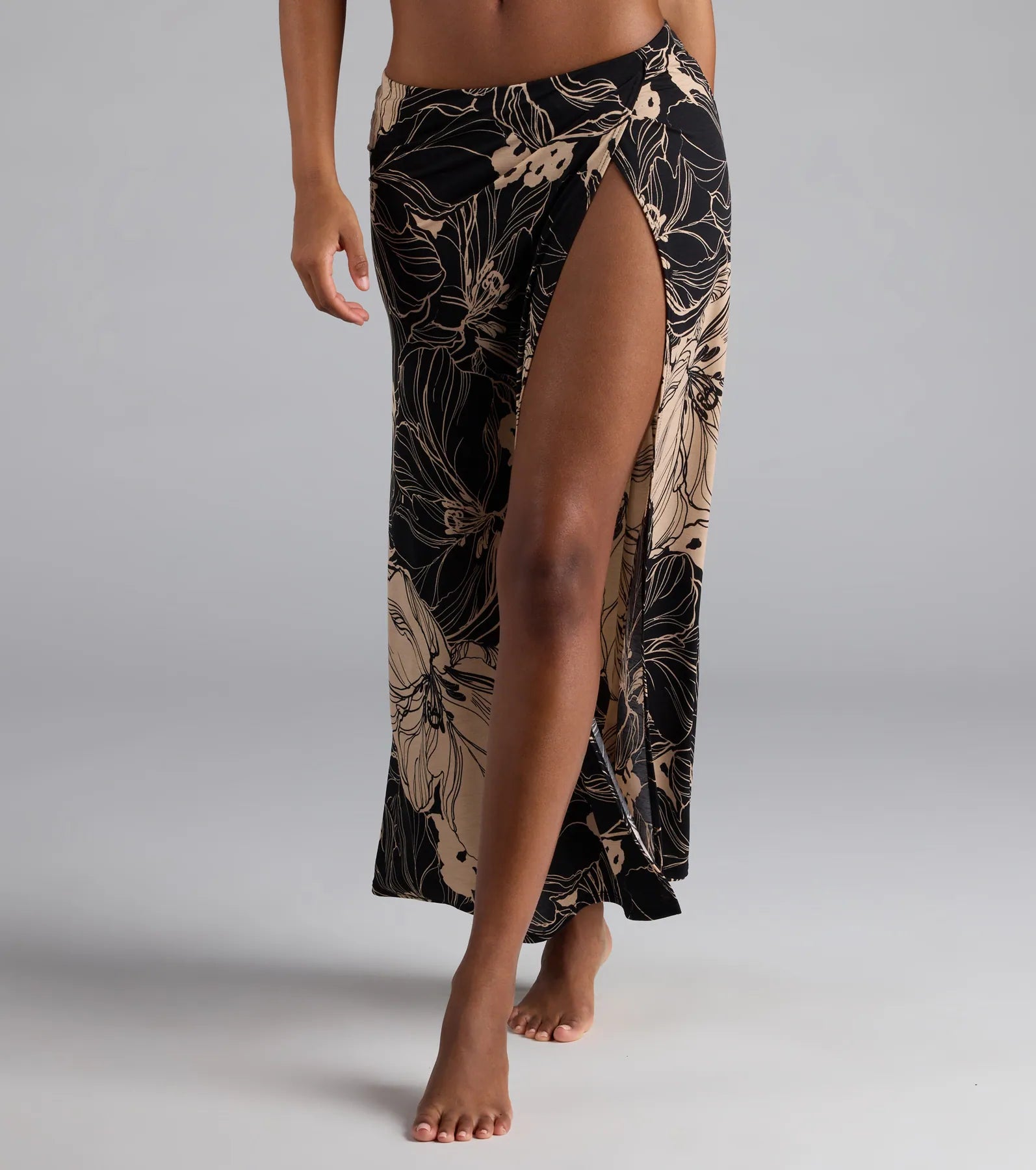 Under The Sun Tropical Slit Maxi Skirt