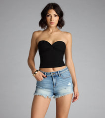 Sun’s Out, Shorts On High-Rise Denim Shorts