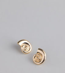 Seaside Beauty Concho Shell Stud Earrings