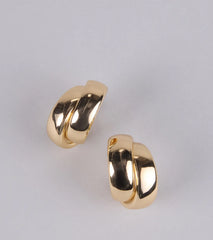 Twice The Shine Double Hoop Earrings