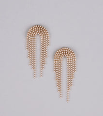 Dripping in Drama Pearl Fringe Earrings