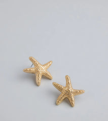 Mermaid Core Starfish Stud Earrings