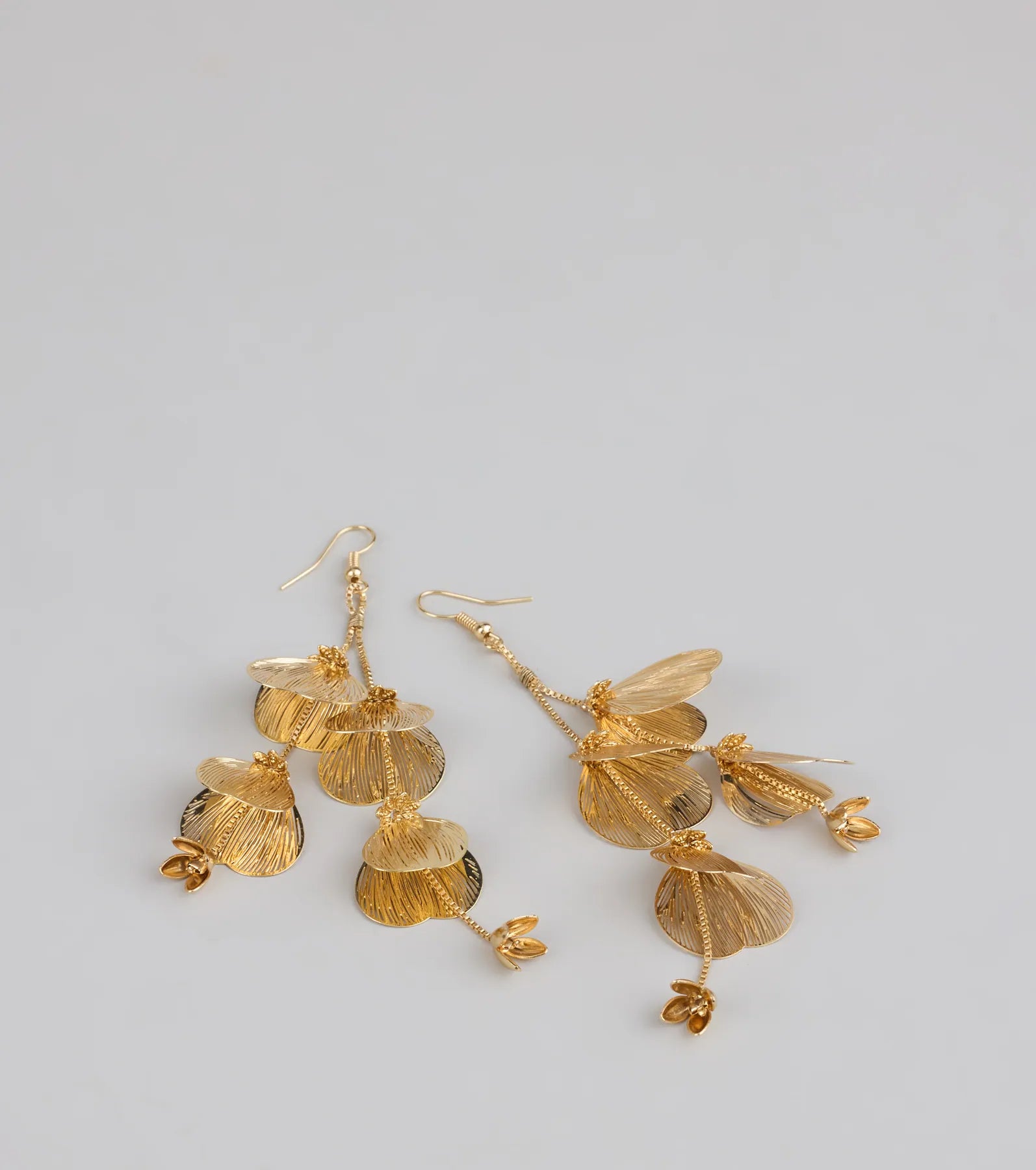 Natural Elegance Flower Petal Earrings