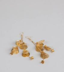 Natural Elegance Flower Petal Earrings
