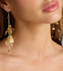 Natural Elegance Flower Petal Earrings