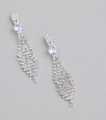 Luxe Shimmer Rhinestone Chandelier Earrings