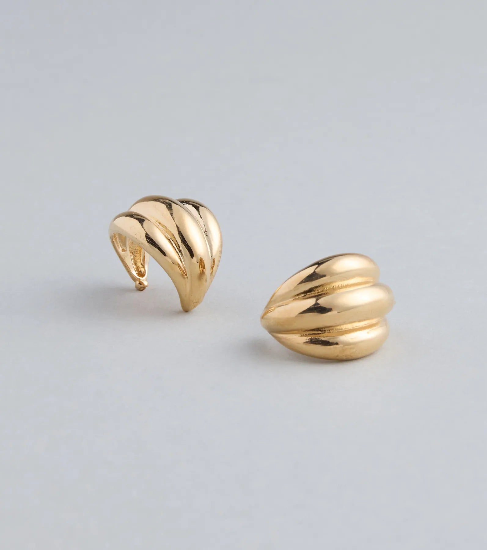 Fine Classics Pleated Hoop Earrings
