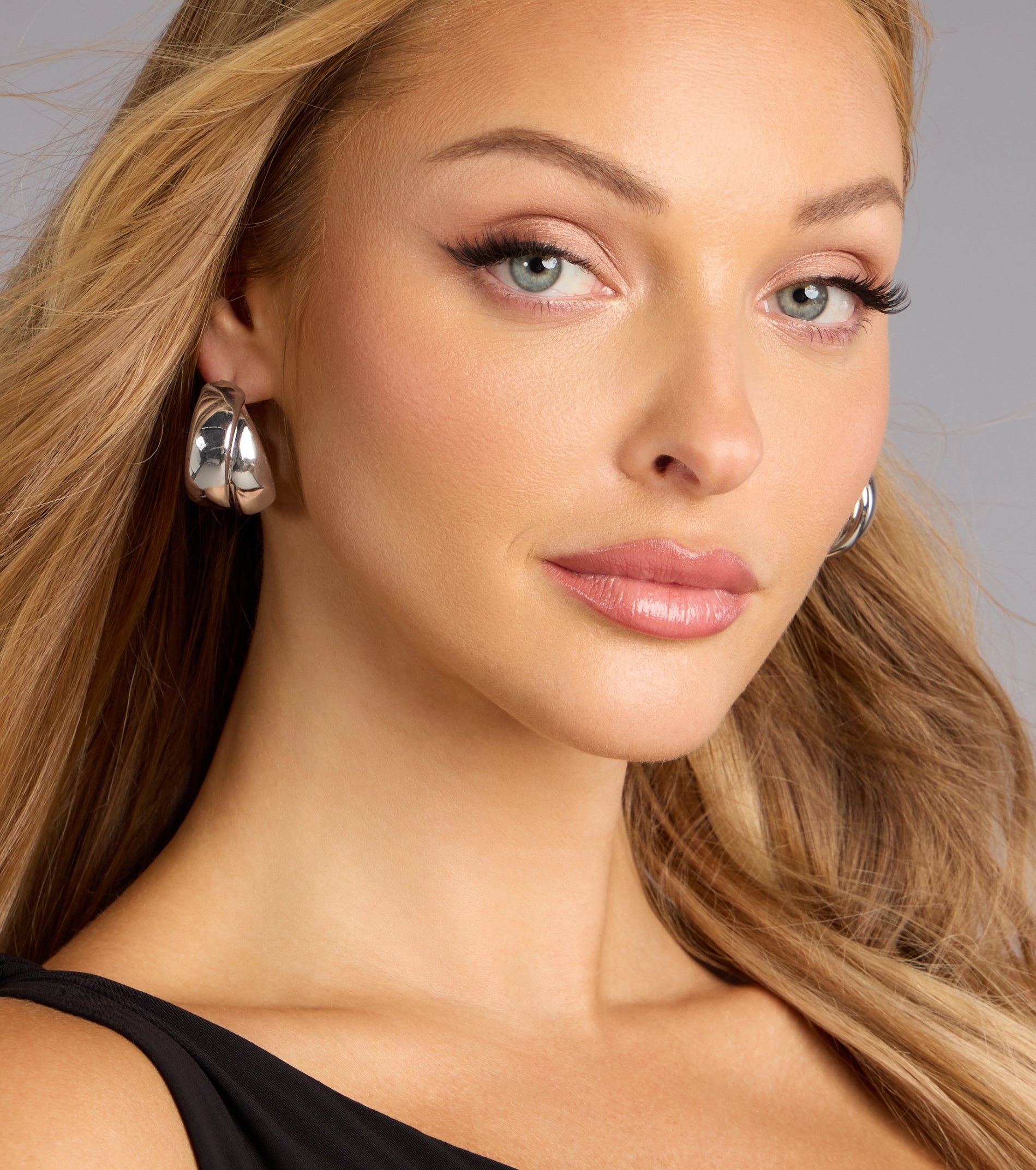 Twice The Shine Double Hoop Earrings