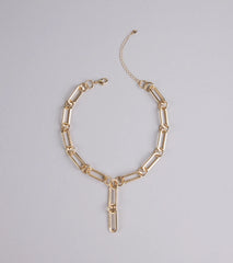 Link Up Luxe Lariat Statement Necklace