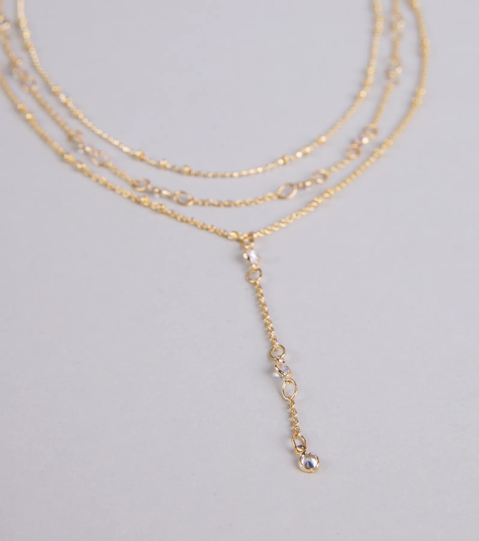 Best Version Rhinestone Layered Necklace