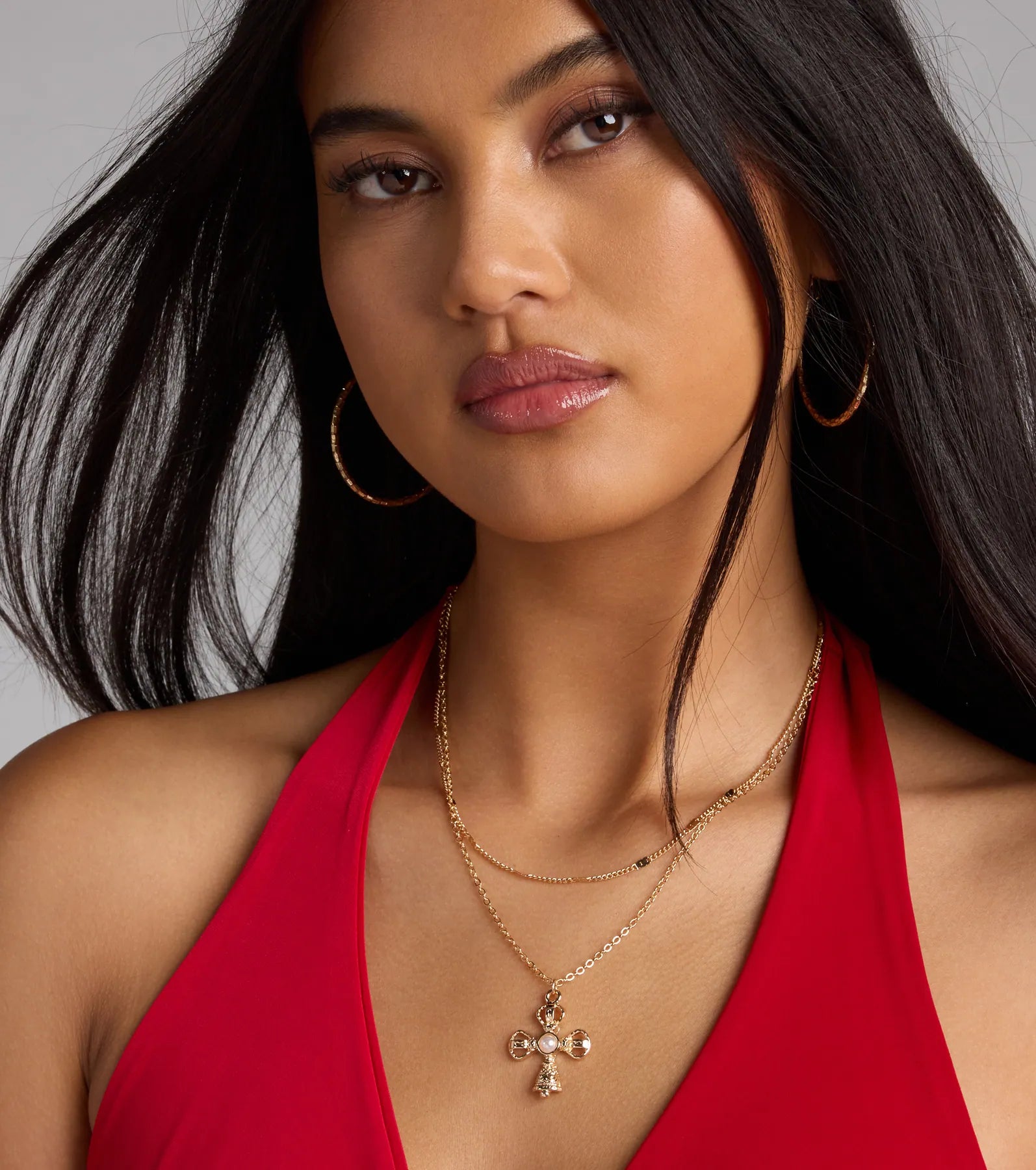 Fashionable Faith Layered Cross Pendant Necklace