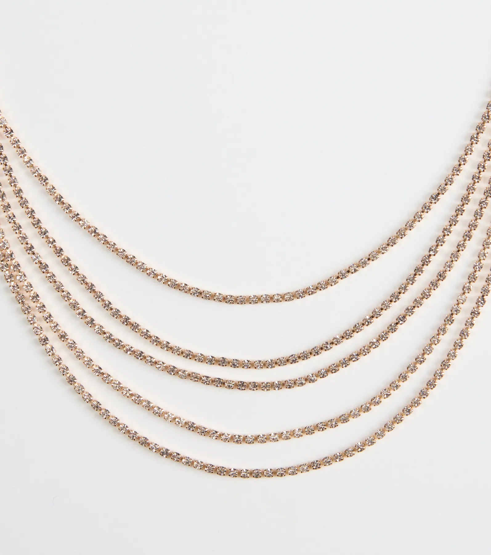 Perfect Girl Layered Rhinestone Necklace