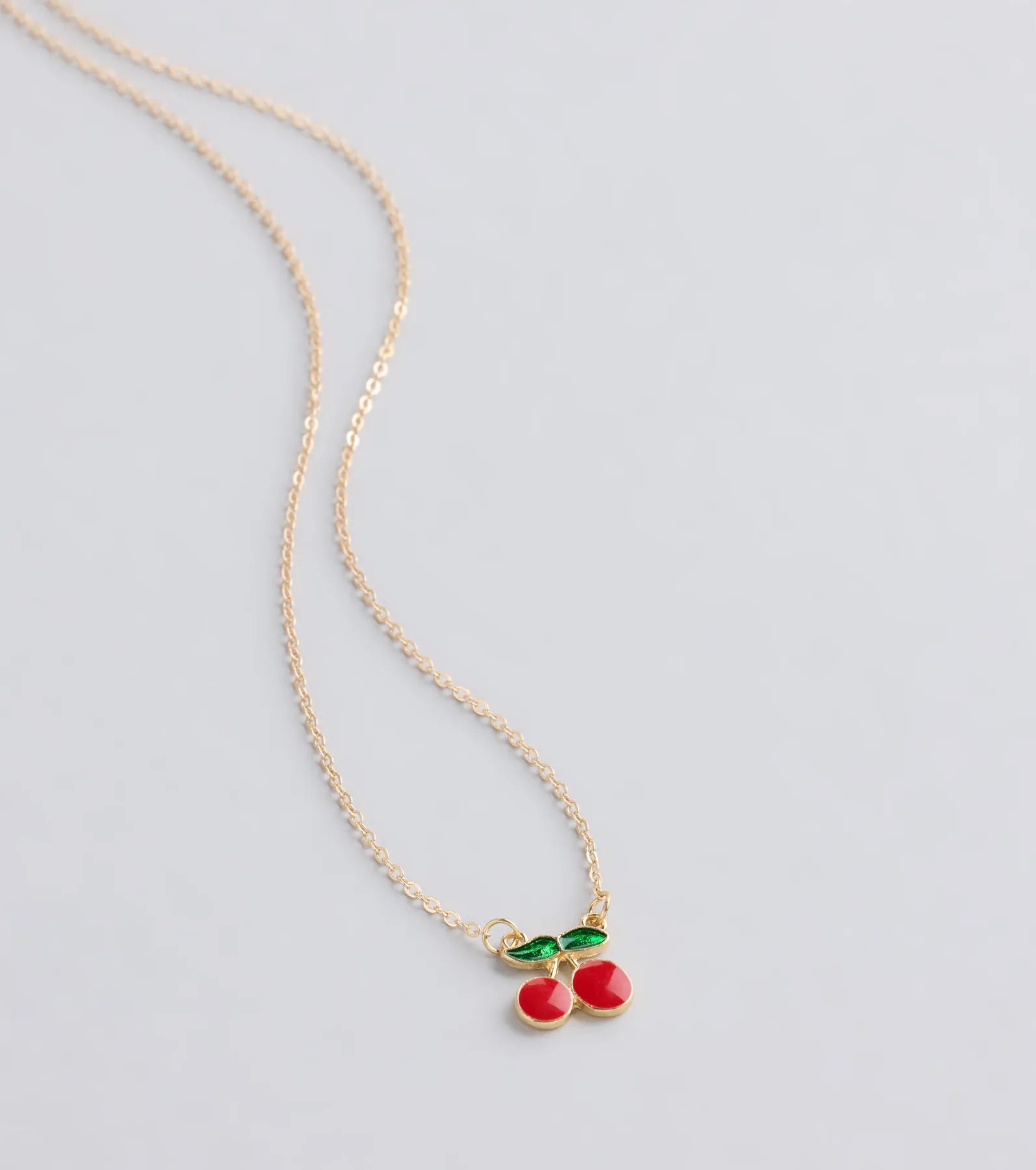Sweet Summer Cherry Charm Necklace