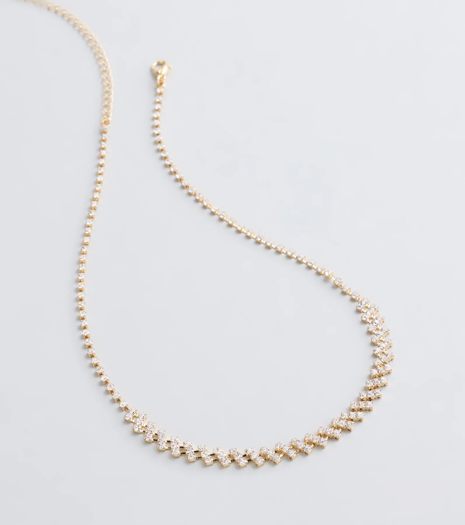 Hidden Gem Rhinestone Bar Necklace