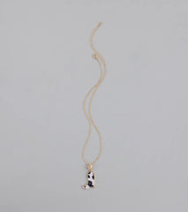 Southern Charm Faux Fur Cowboy Boot Necklace