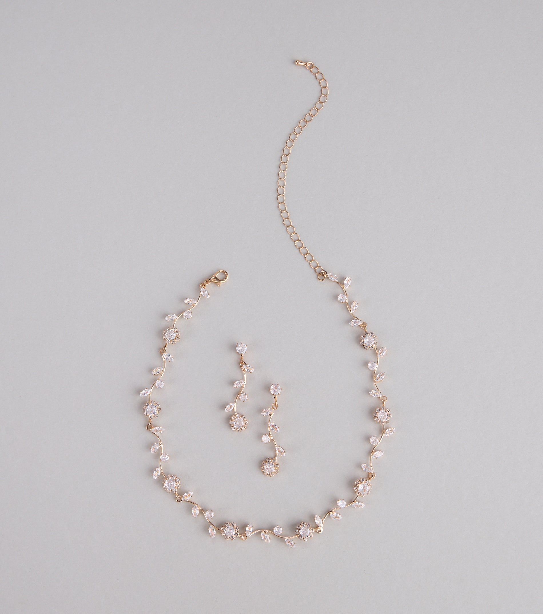Floral Beauty Necklace And Earrings Set