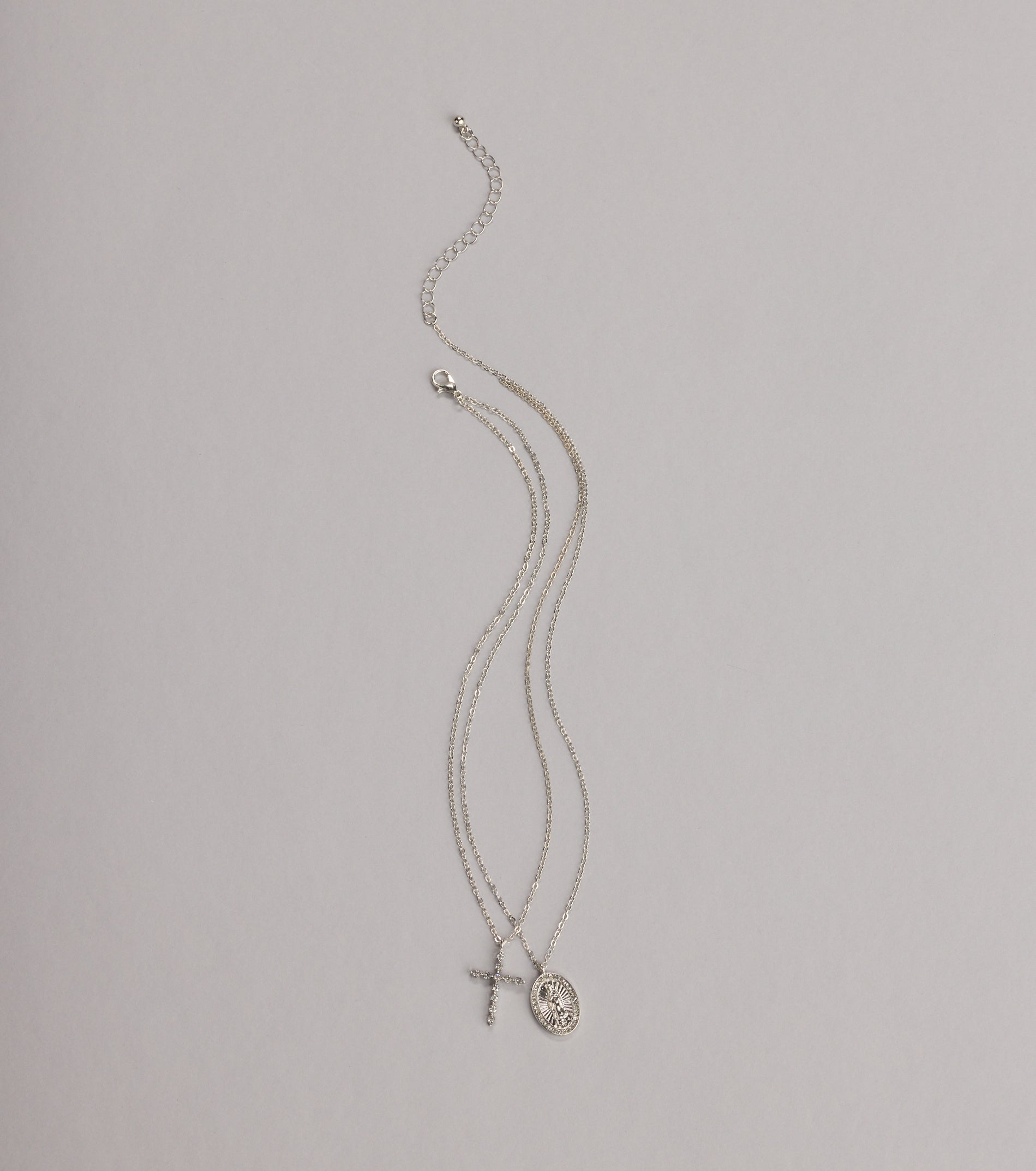 Dainty Blessings Cross Pendant Necklace