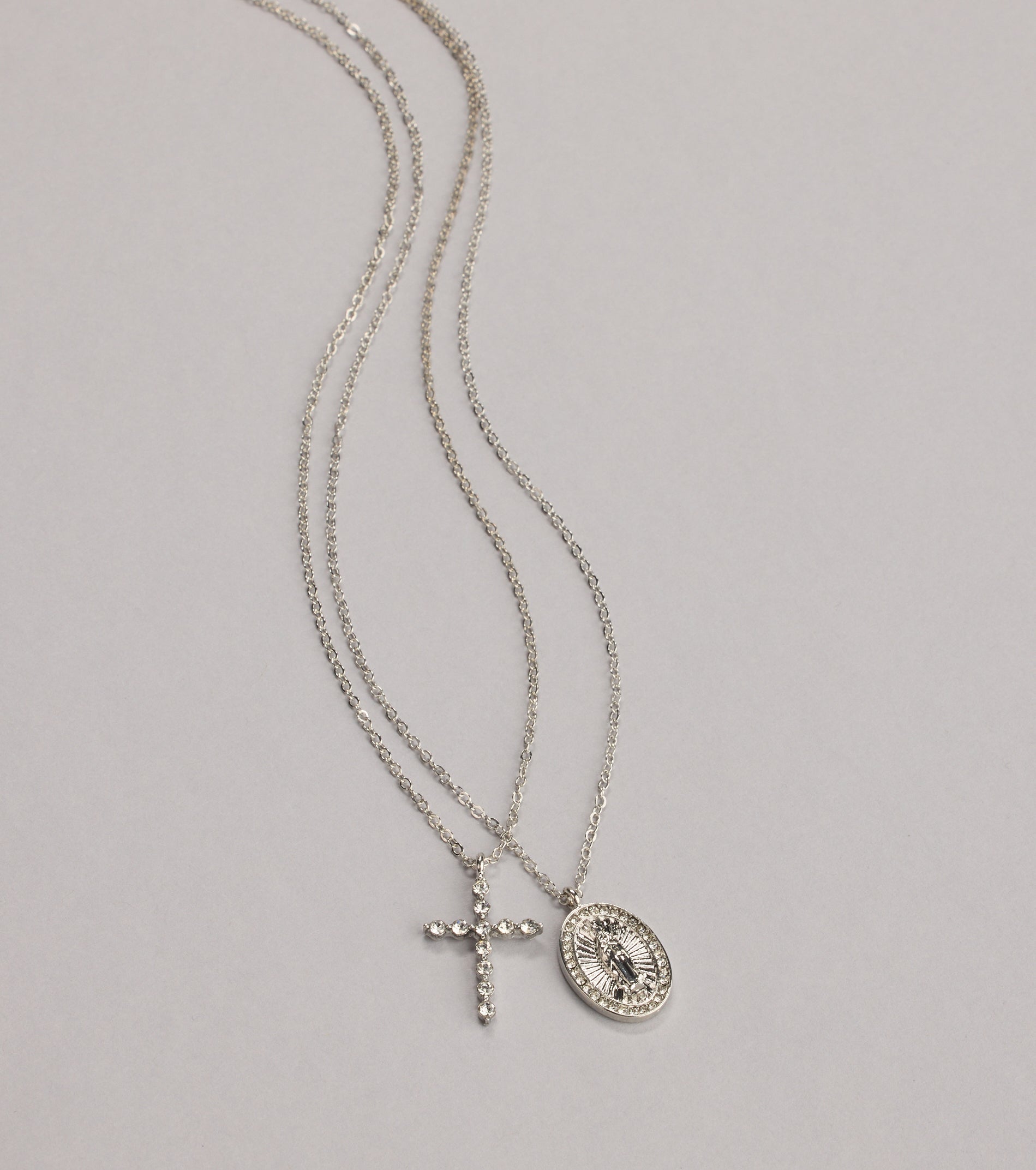 Dainty Blessings Cross Pendant Necklace