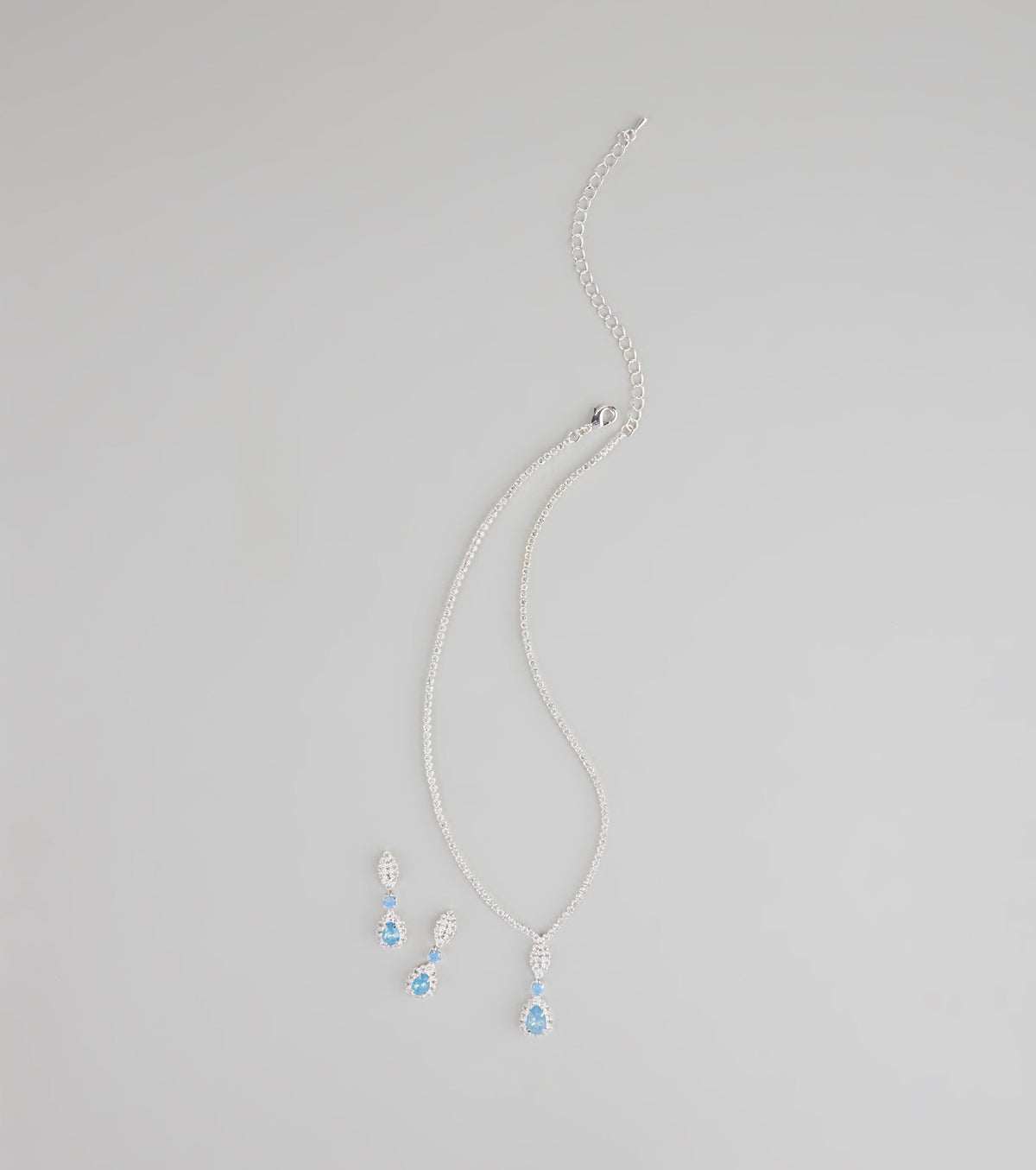 Call Me Princess Rhinestone Necklace And Earrings Set