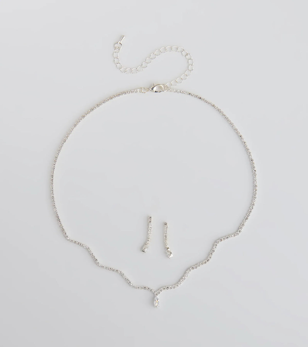 Major Gem Necklace And Earrings Set