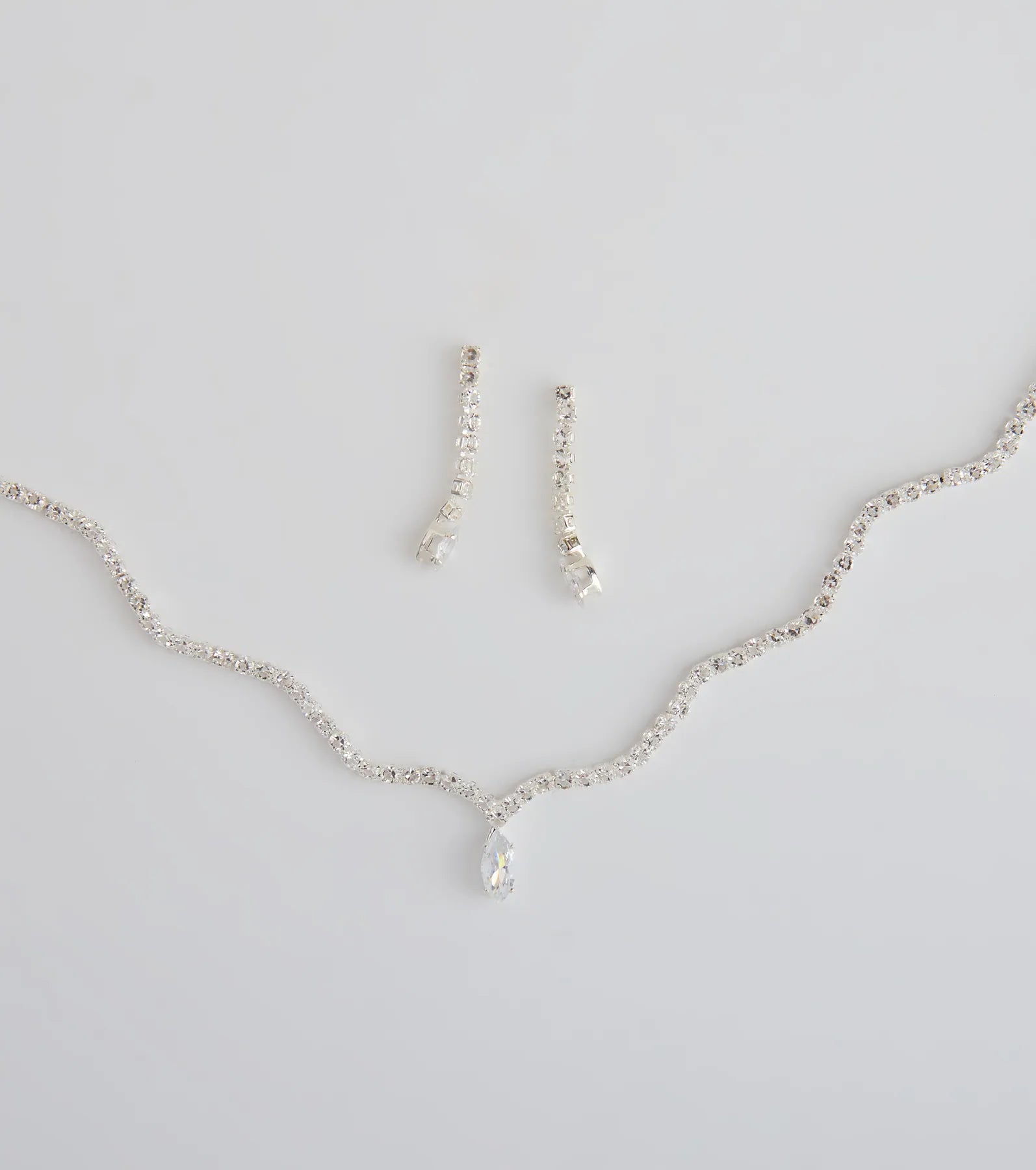 Major Gem Necklace And Earrings Set