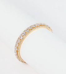 Glam Glimmer Rhinestone Memory Wire Bracelet
