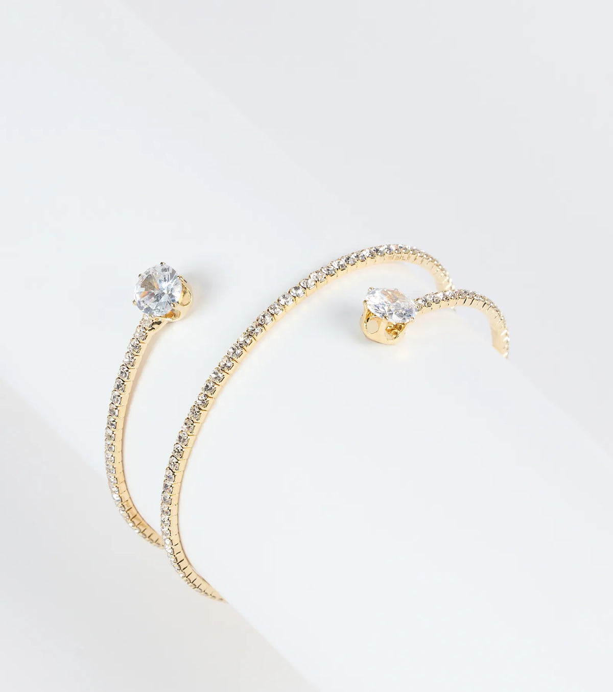 Glam Up Cubic Zirconia Spiral Bracelet
