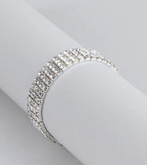 Major Glitz Rhinestone Stretch Bracelet