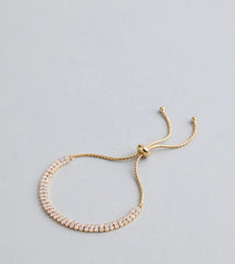 Glam Classic Cubic Zirconia Slider Bracelet