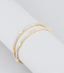 Gorgeous Shine Cubic Zirconia Cuff Bracelet