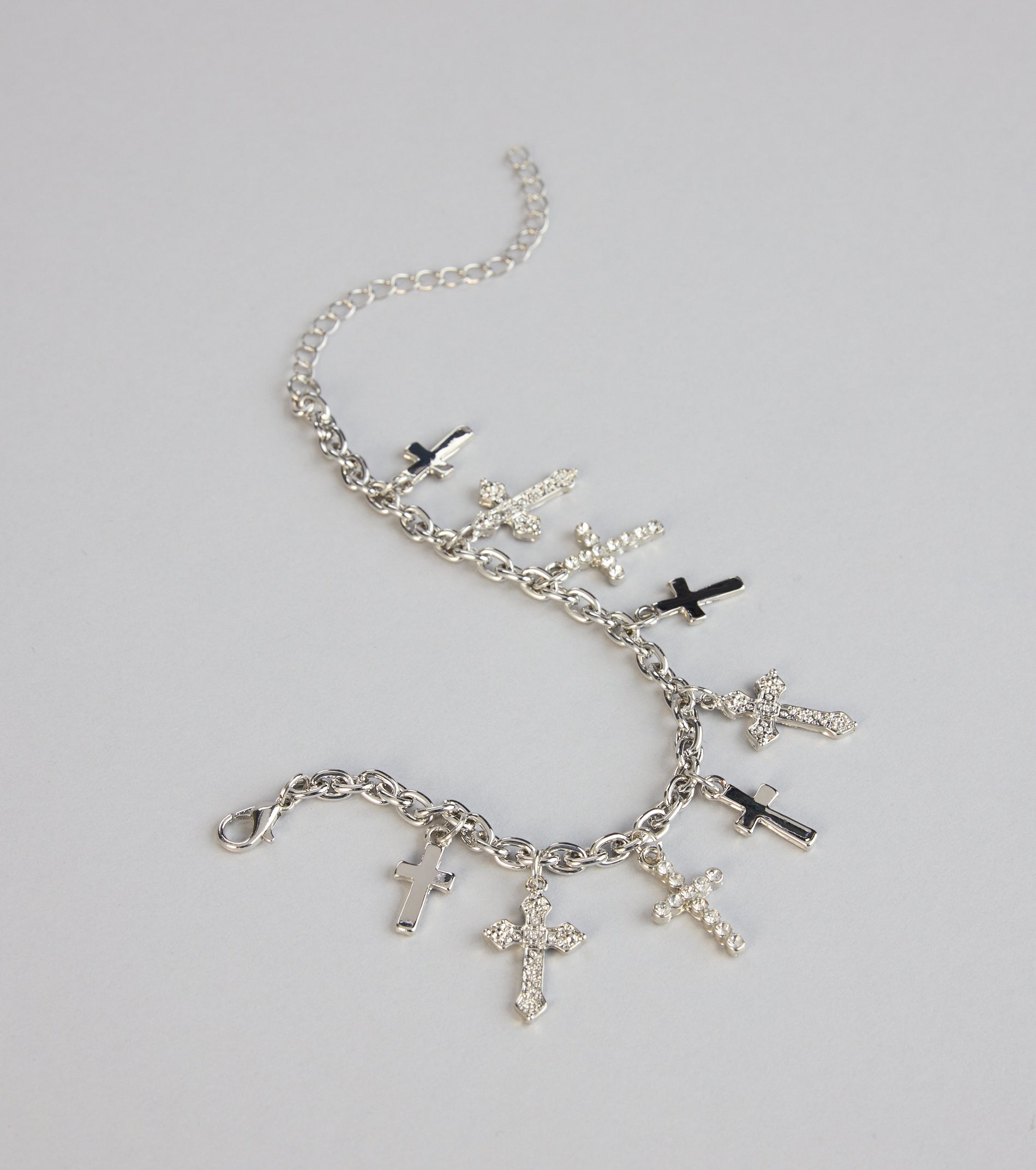 Chic Shine Cross Charm Bracelet